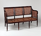 Sofa, Ernest F. Hagen, Mahogany, cane, American